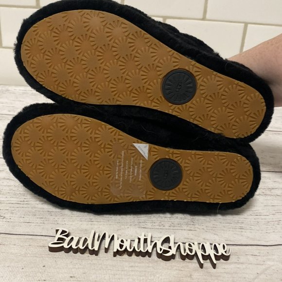 *Ugg Fluff Yeah Slide Black White Women's Size 7 - Picture 9 of 9